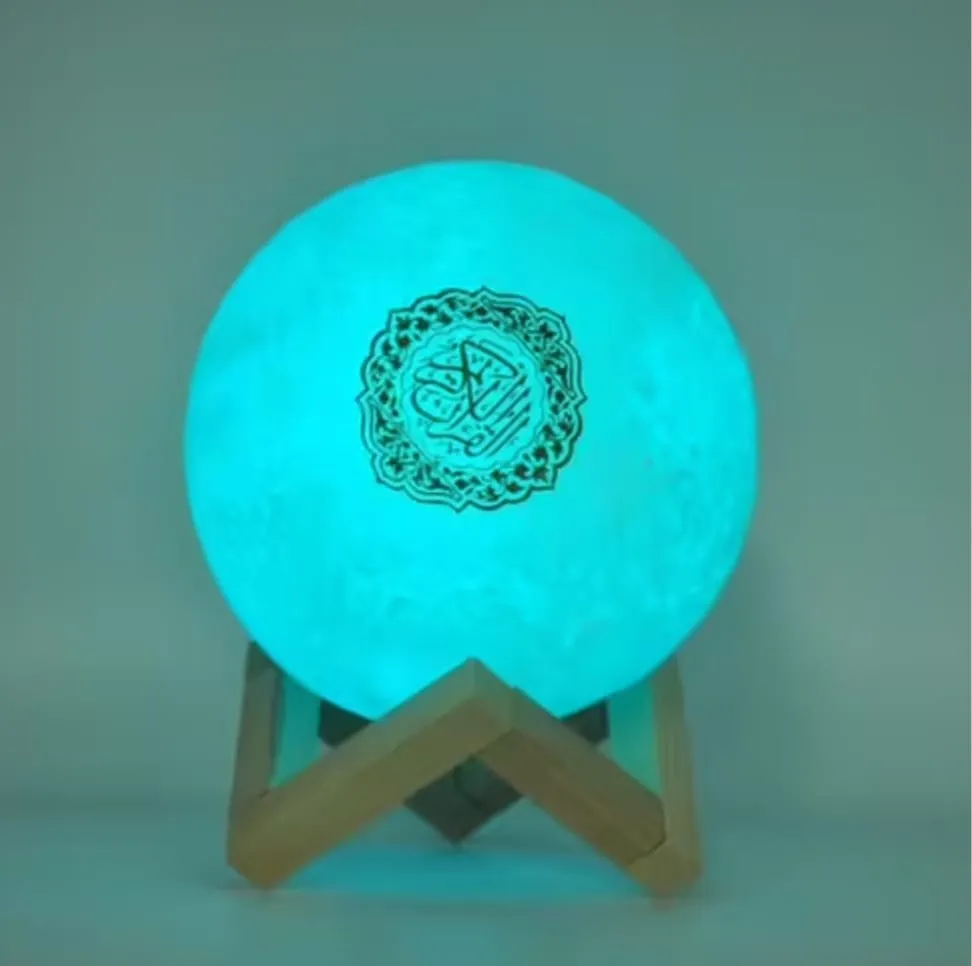 La Lune coranique Led 3D - Veilleuse Coranique MP3 Moon Lamp Quran Speaker