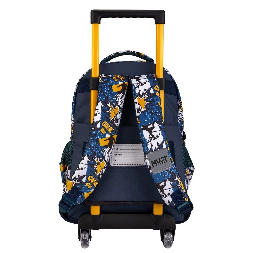Sac à dos à roulettes pour l'école, équipe indispensable, Follow The Dream 3 Cases