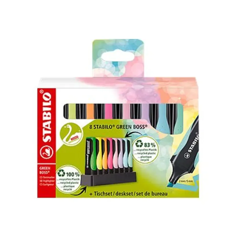 8 STABILO GREEN BOSS