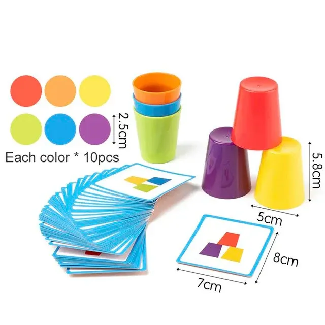 COLOR CLASSIFICATION STACKING CUP GAME