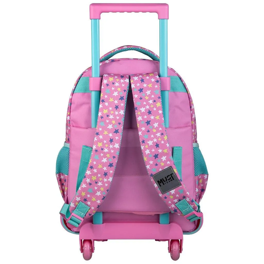 Sac à dos d'école à roulettes Must Team Smile, 3 compartiments