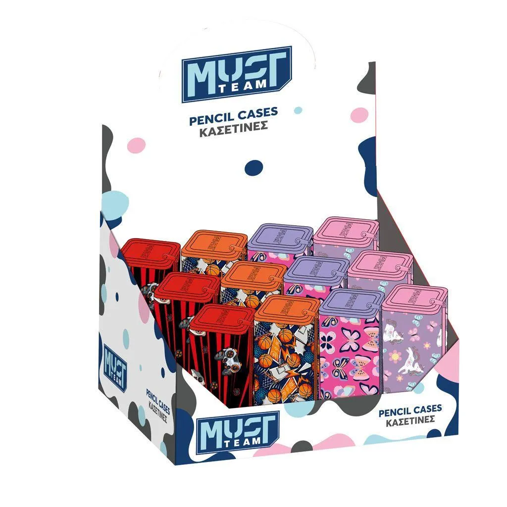 Trousse scolaire Barrel Must Team 1 avec côtés en silicone, 4 modèles