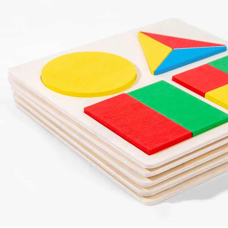 Puzzle Forme Géométrique En Bois