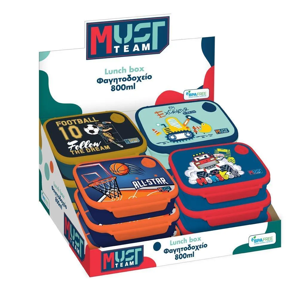 Boîte à lunch Must Team 800 ml pour garçon 4 modèles