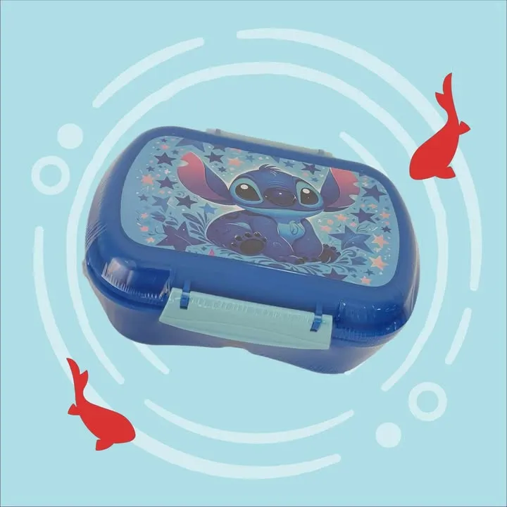 Boîte à déjeuner élégante en plastique Stitch pour enfants