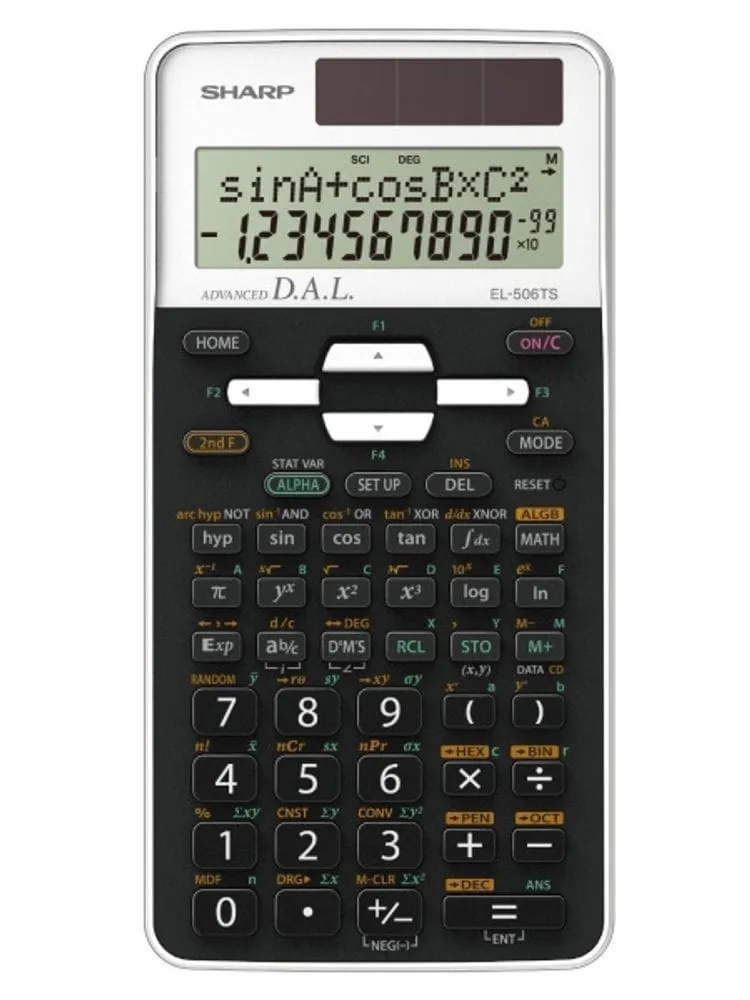 Sharp EL506TSBWH calculatrice Poche Calculatrice scientifique Noir, Blanc