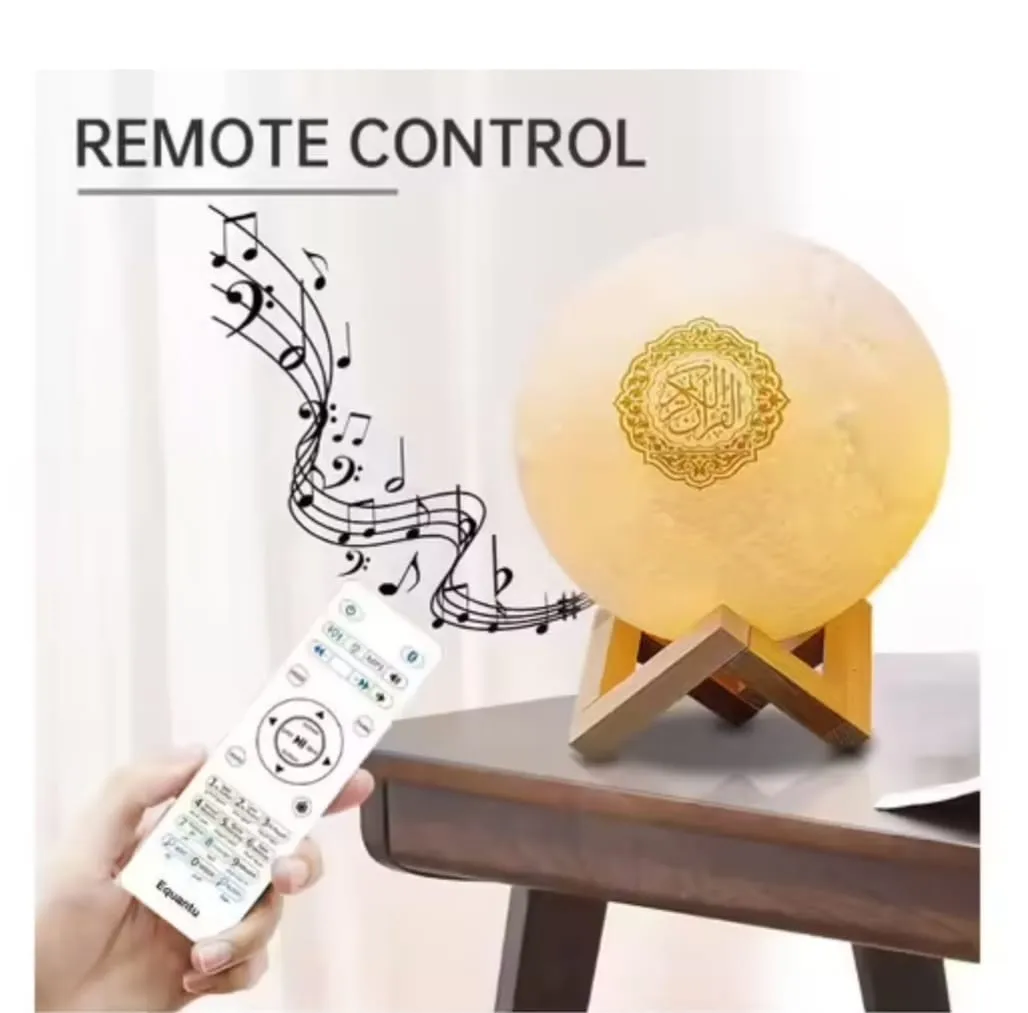 La Lune coranique Led 3D - Veilleuse Coranique MP3 Moon Lamp Quran Speaker