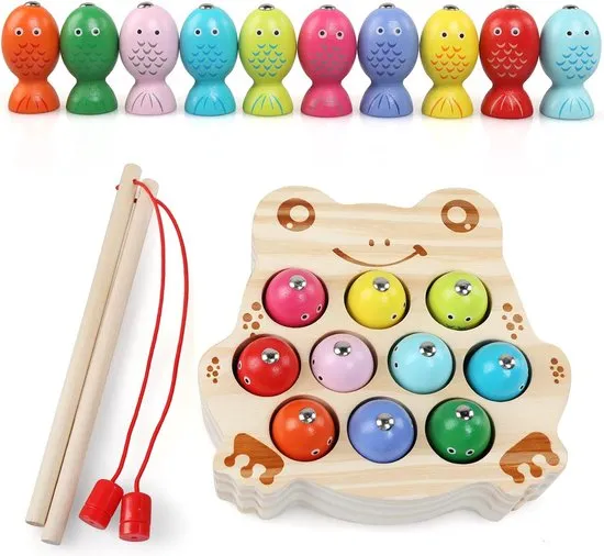 Jeux Montessori Jouets en Bois Jeu de Pêche Magnetique