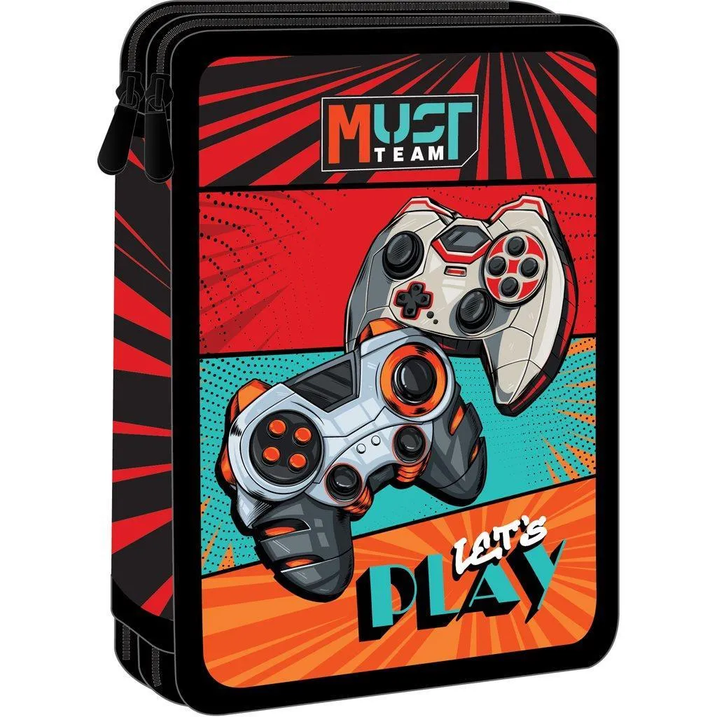 Trousse scolaire à double remplissage Must Team Let's Play