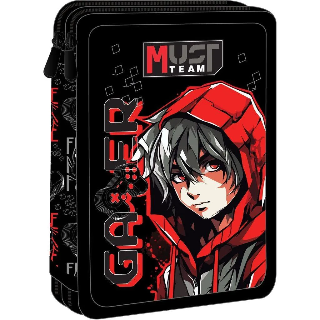 Trousse scolaire doublement remplie Must Team Gamer