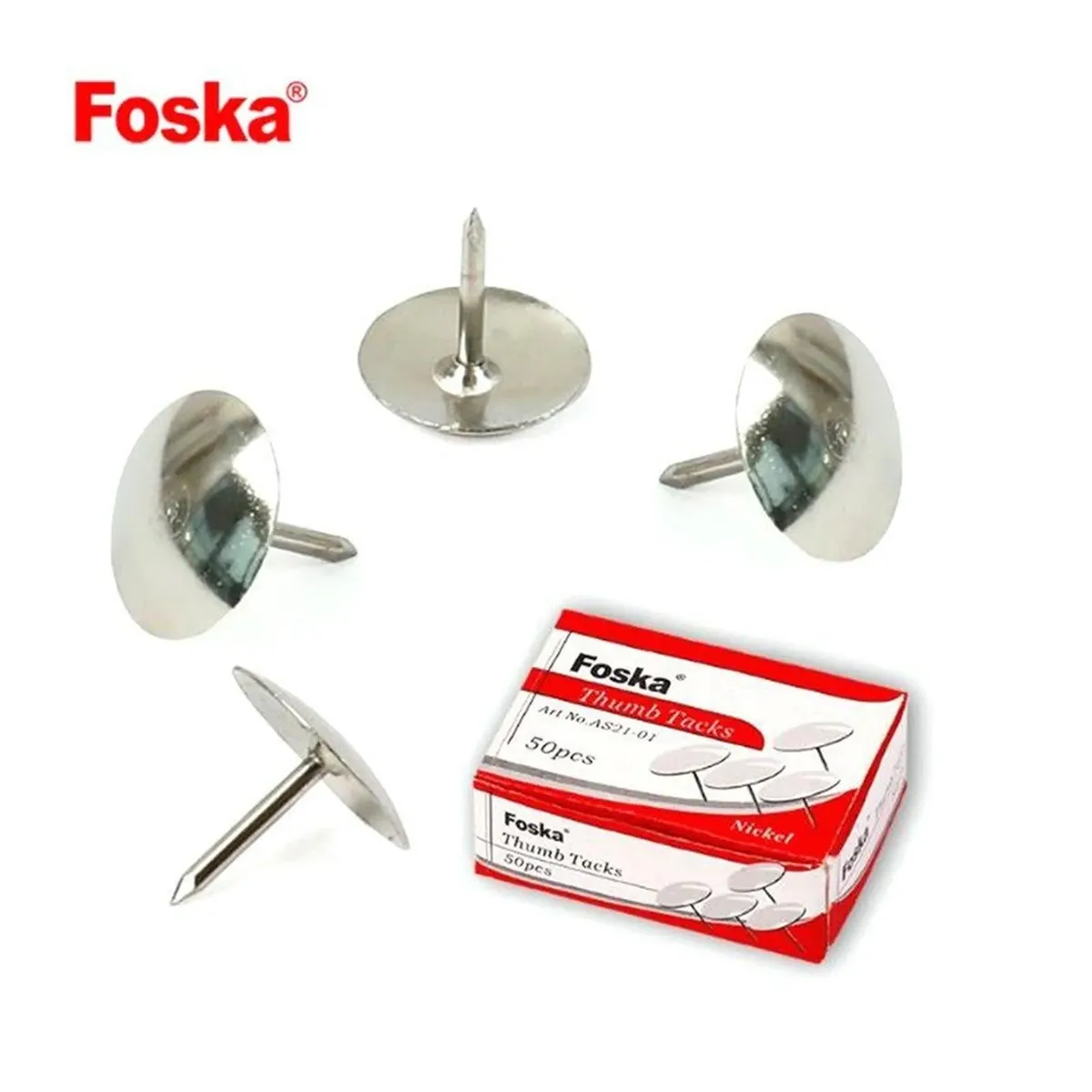 Boite de 100 punaises argent - FOSKA