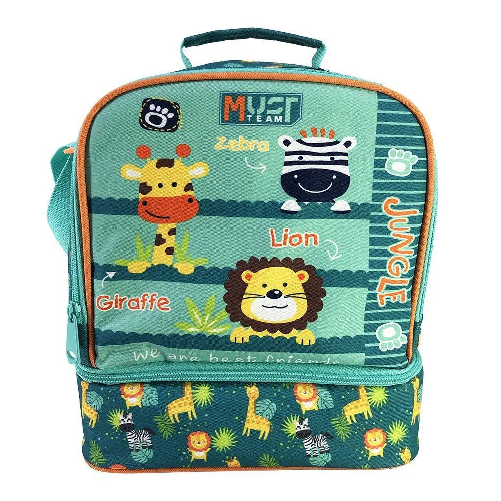 Sac à lunch isotherme Must Team Yummy Jungle Animals 2 cases