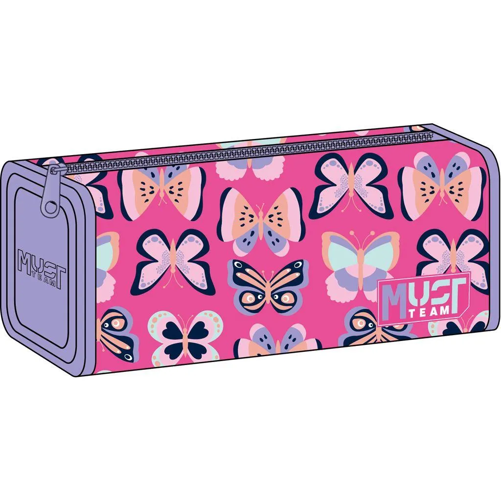 Trousse scolaire Barrel Must Team 1 avec côtés en silicone, 4 modèles