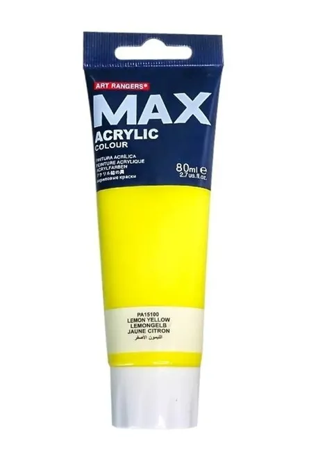 Tube Acrylique 80ml Jaune Citron ART RANGERS MAX PA 15100