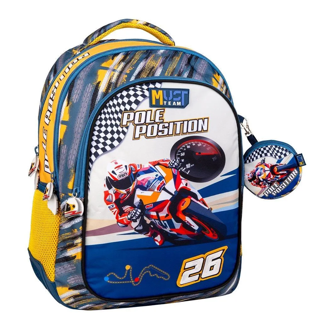 Sac à dos d'école Elementary Must Team Pole Position 3 cases