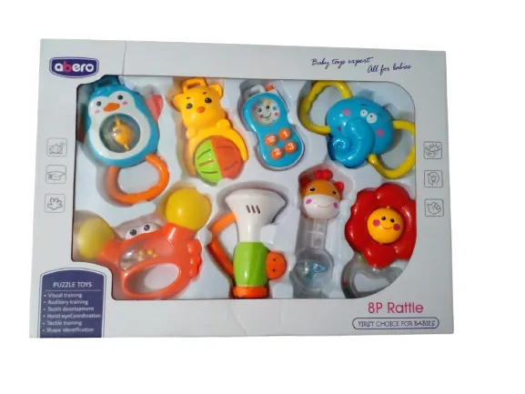 8 PIECE BABY RATTLE