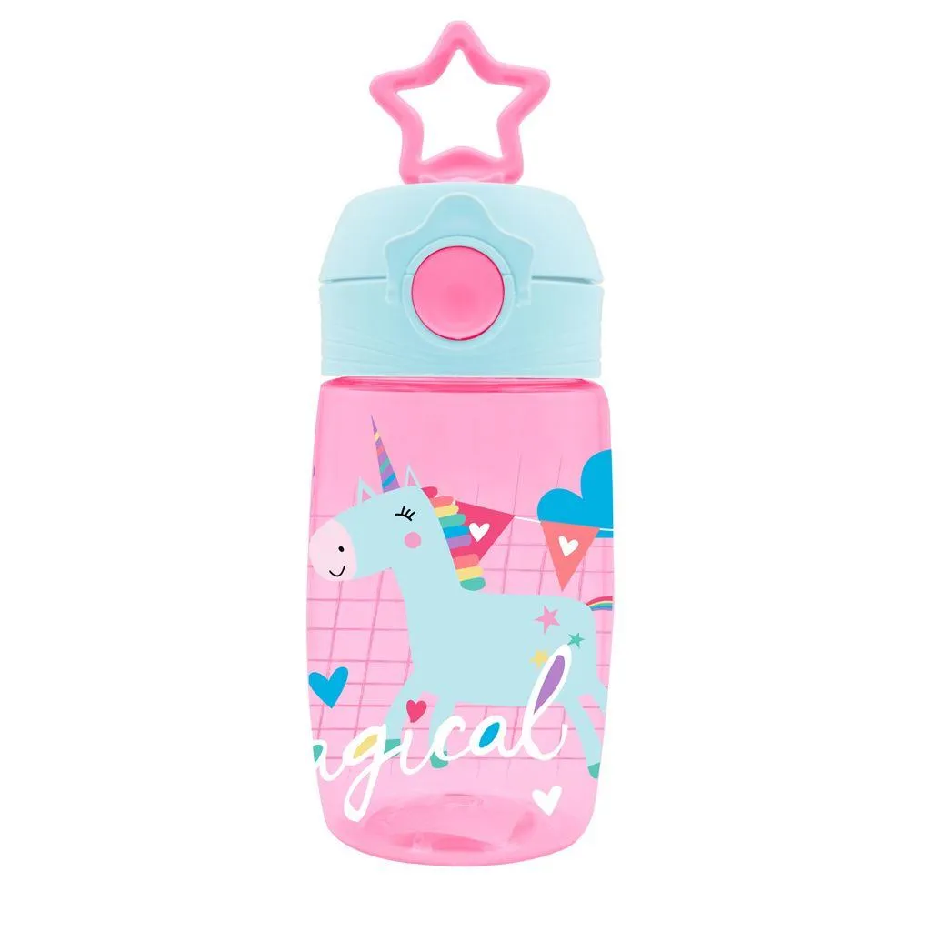 Gourde PCTG Must Team 400 ml avec paille et étoile 4 motifs