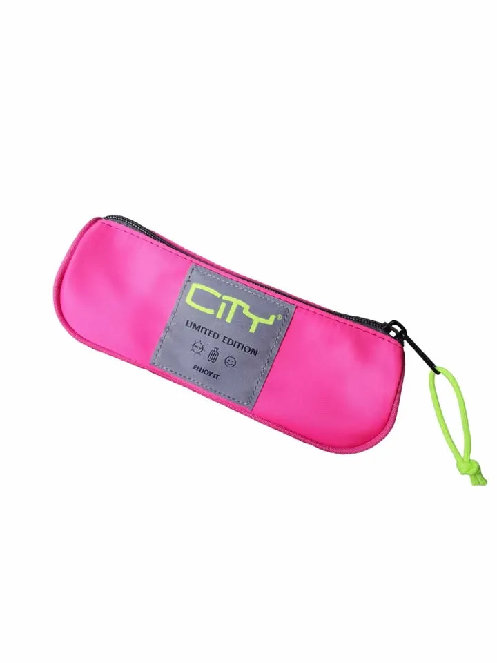 TROUSSE CITY FLUO SATINE ROSE