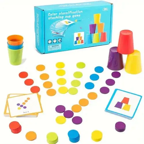 COLOR CLASSIFICATION STACKING CUP GAME